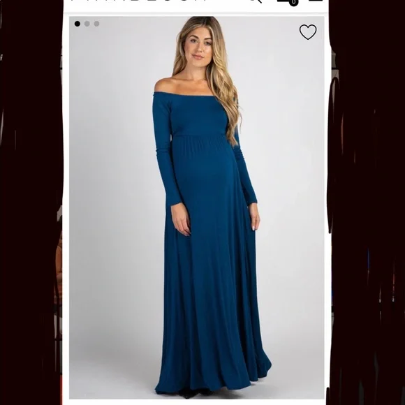 strapless open back dress PinkBlush Petite Ivory Solid Off Shoulder Maternity Maxi Dress – The Prissy  Pelican